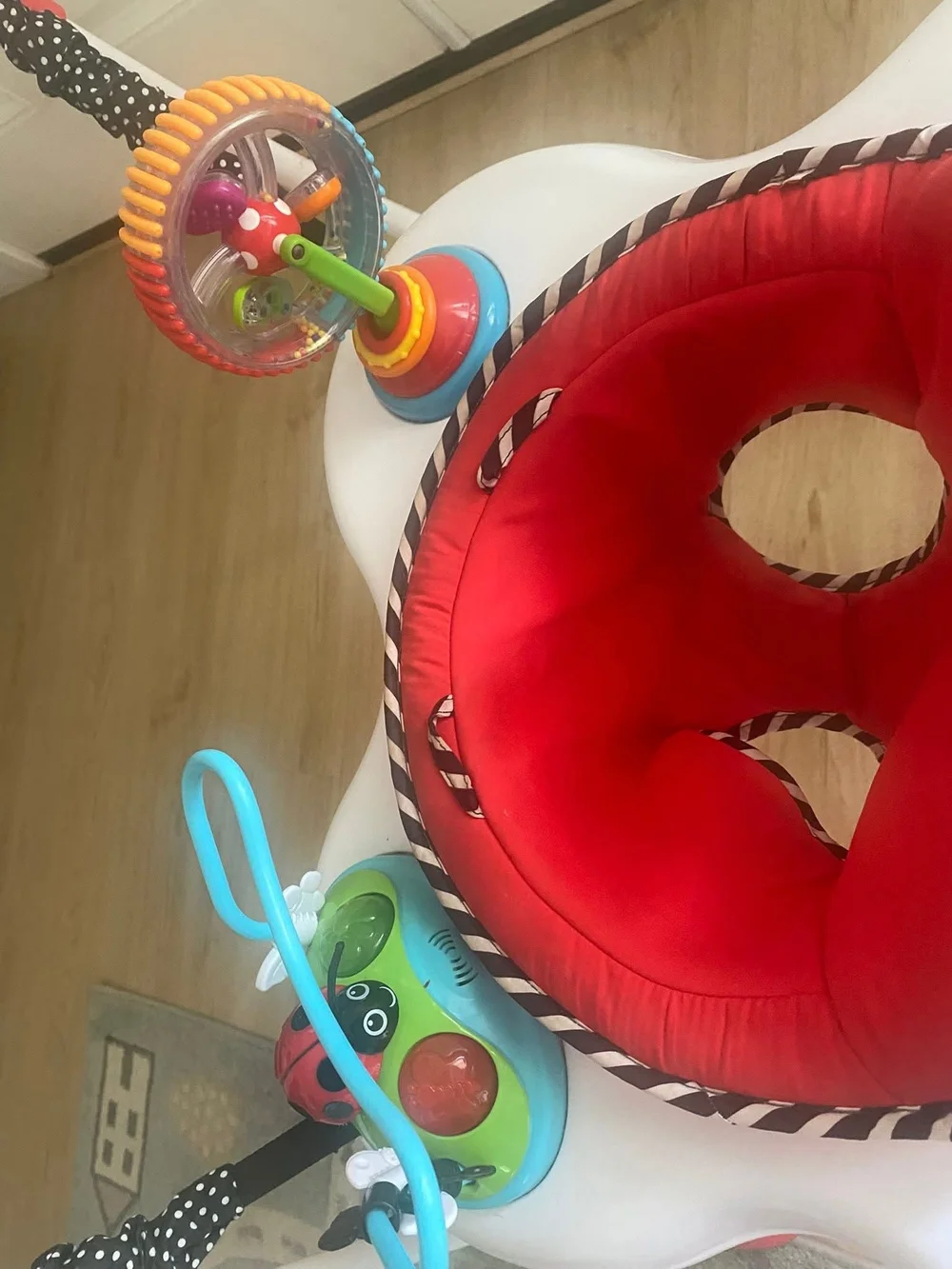 Red Baby Activity Jumper with Interactive Toys